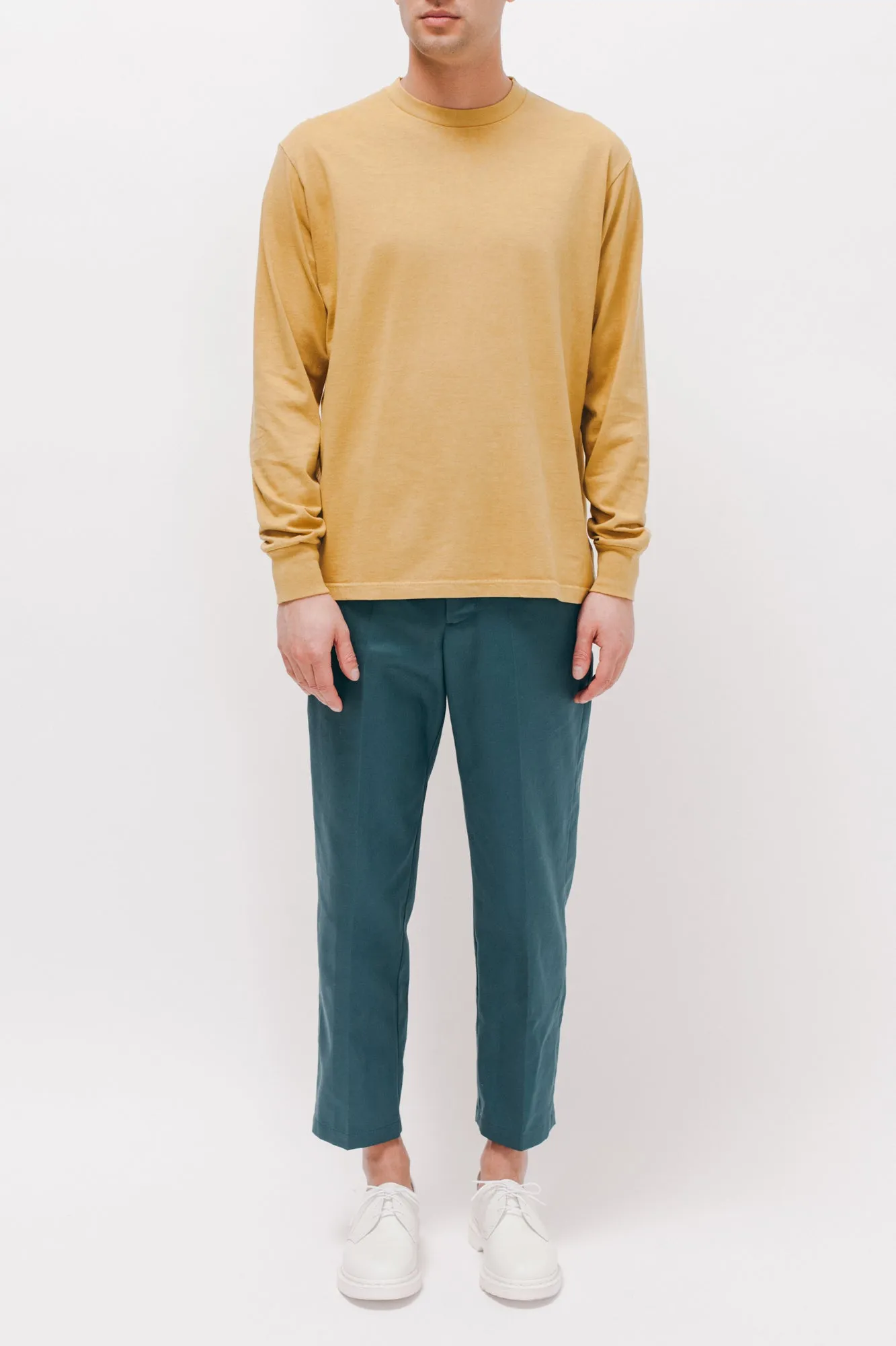 Natural Dyed Block L/S Jersey - Mustard