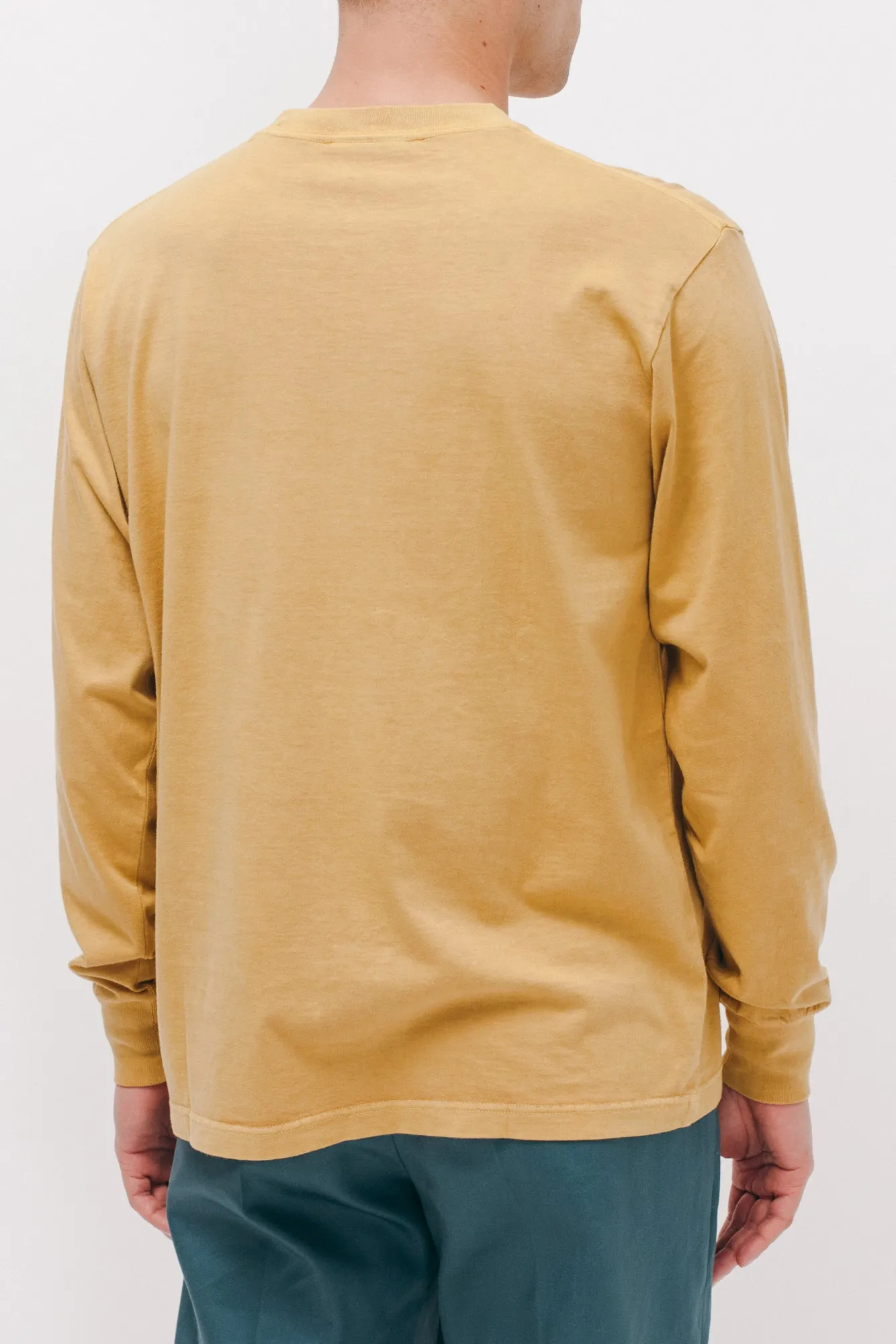 Natural Dyed Block L/S Jersey - Mustard