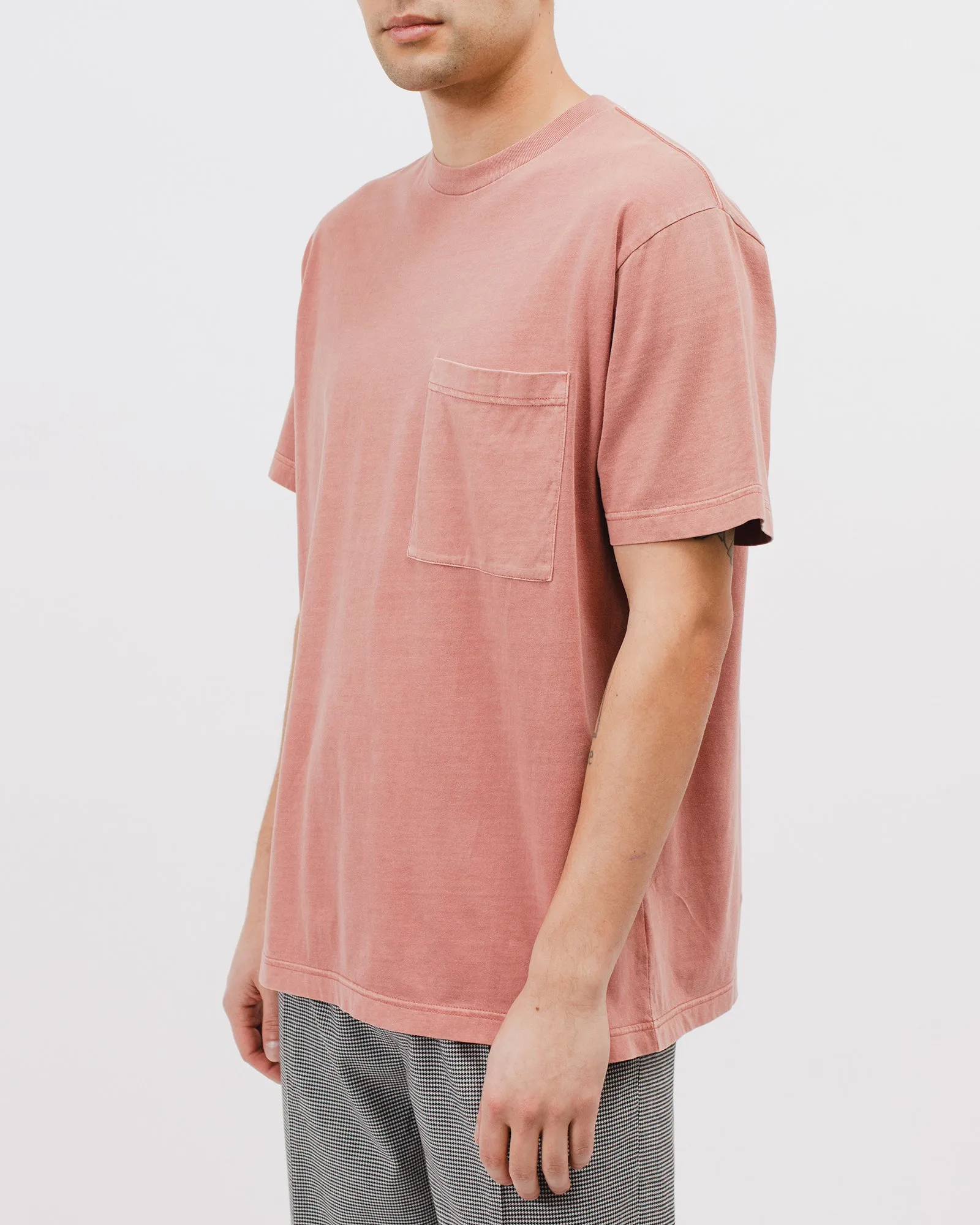 Natural Dyed Block SS Jersey - Brick