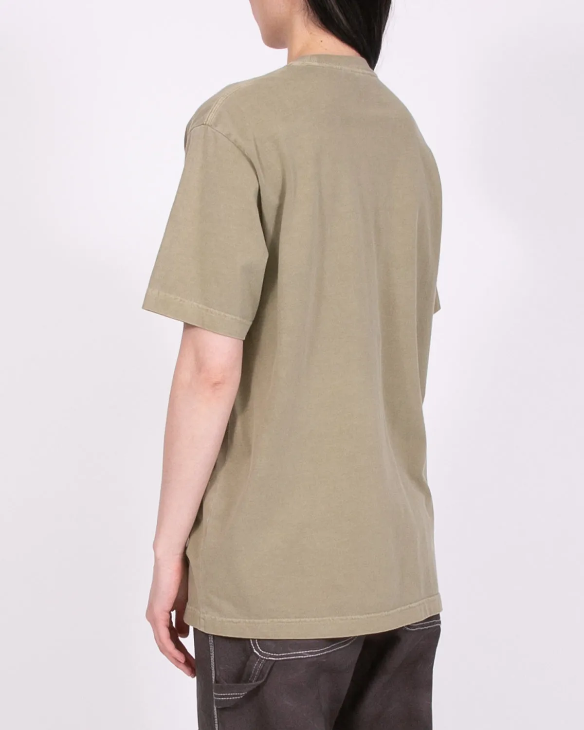 Natural Dyed Block SS Jersey - Lichen