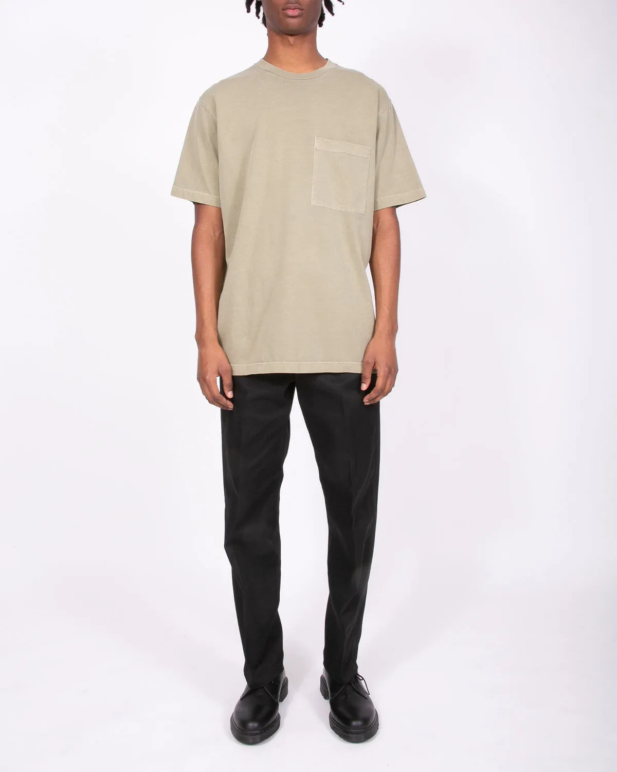 Natural Dyed Block SS Jersey - Lichen