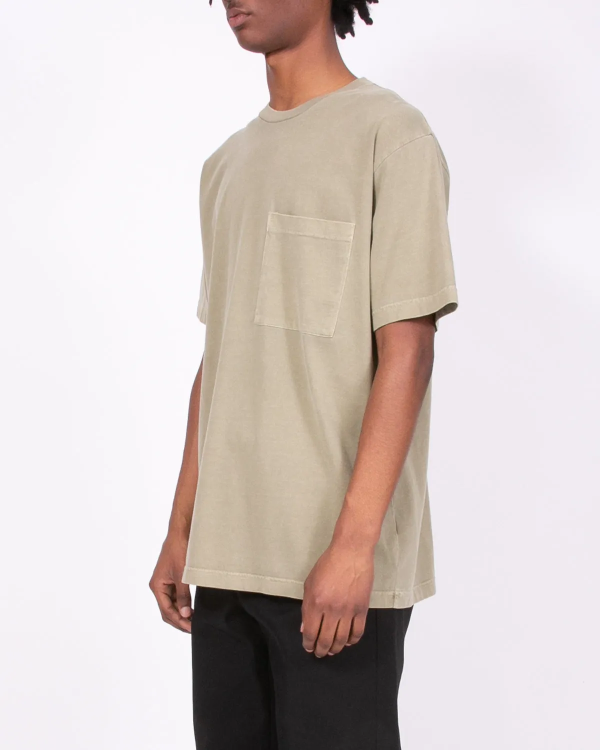 Natural Dyed Block SS Jersey - Lichen