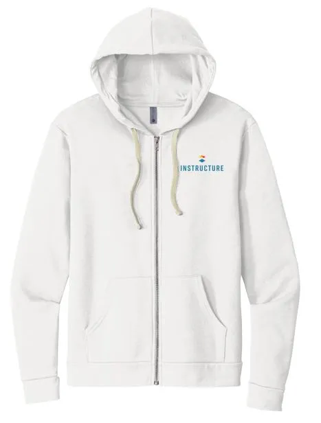 Next Level Apparel® Unisex Santa Cruz Zip Hoodie - White