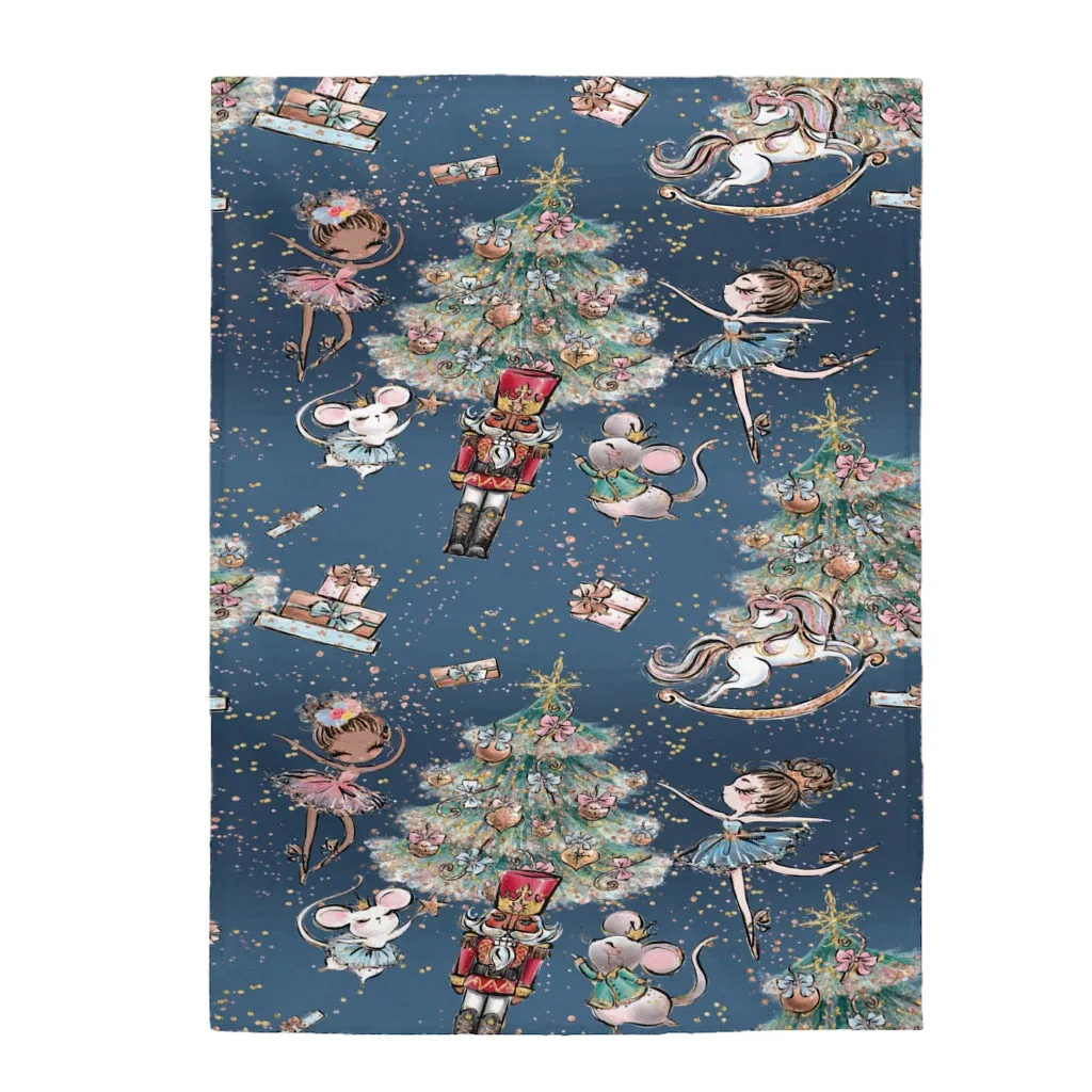 Nutcracker Velveteen Plush Blanket