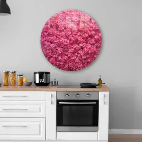 Pinky Tree - Rounded Glass Wall Art