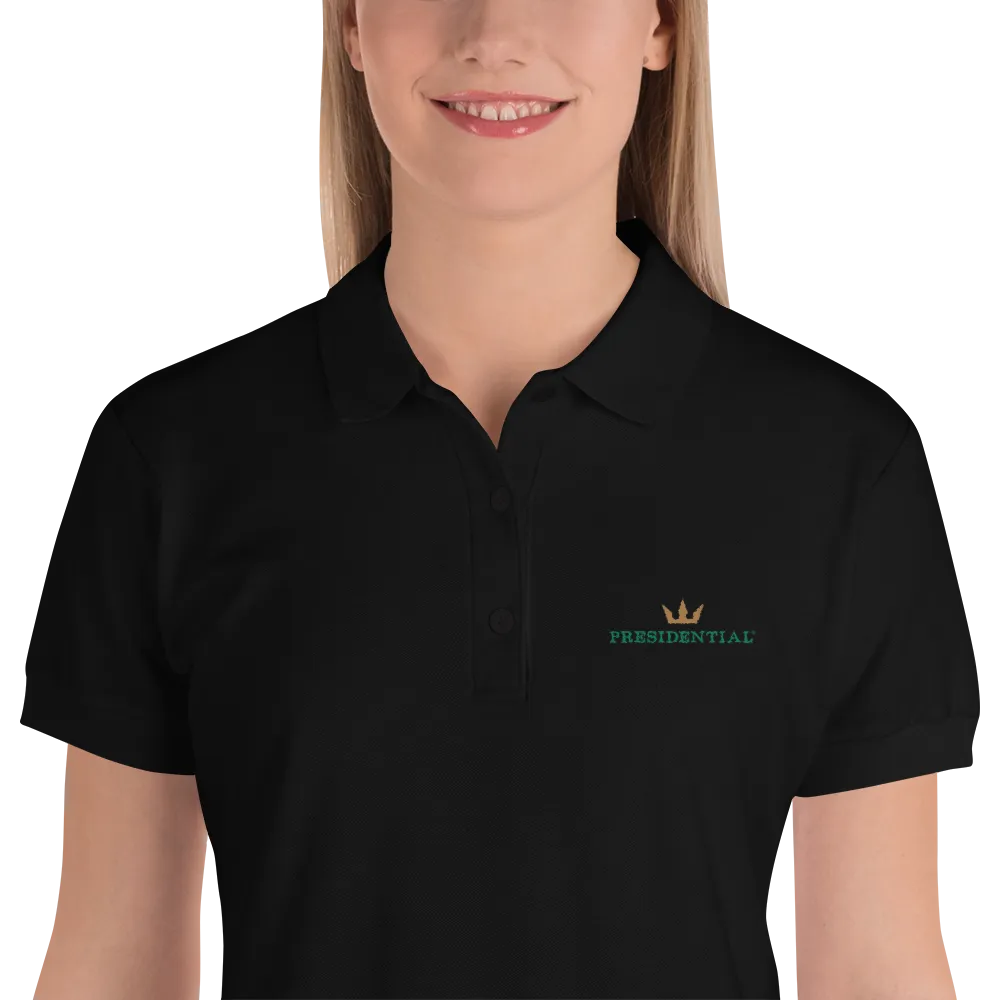 Presidential Crown  Women's Premium Polo Shirt Gildan 82800L Embroidered