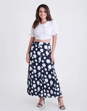 Printed 8 Piece Flared Skirt