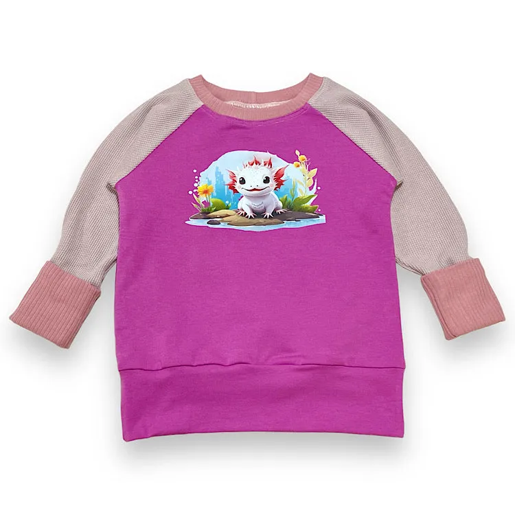 Size Med (3-6y) Winter Jumper - Cute Axolotl