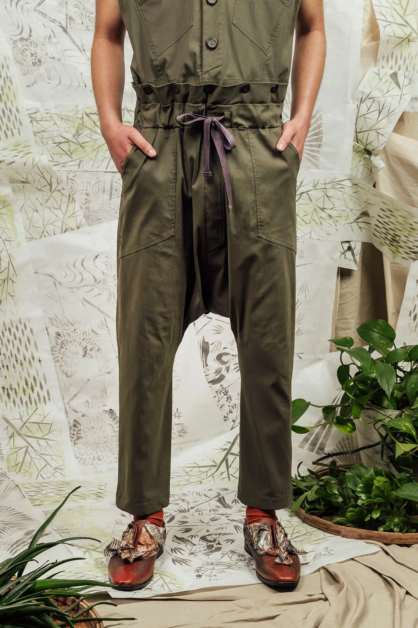 SL24 MAKOTO JUMPSUIT PANT - KHAKI