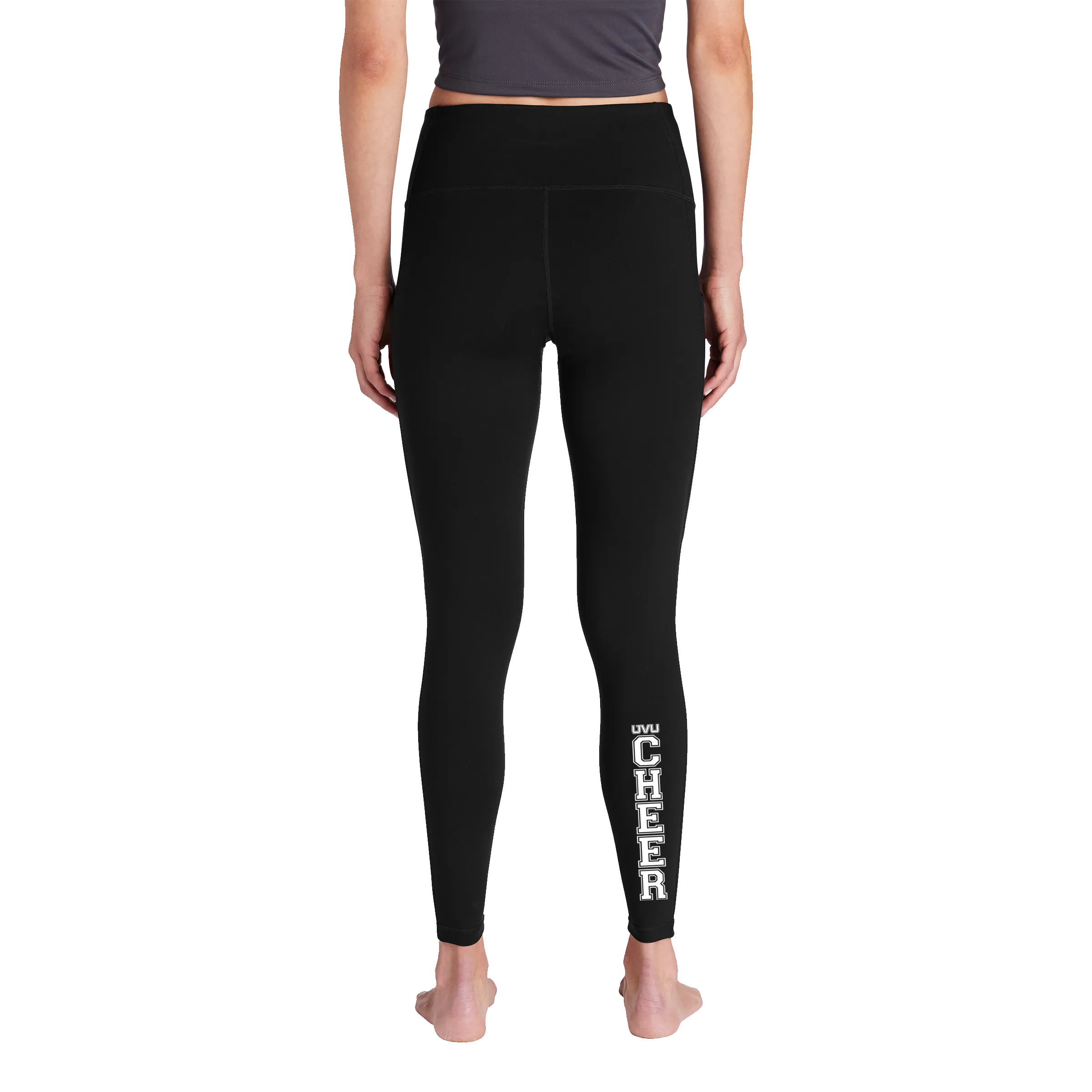 Sport-Tek Ladies High Rise 7/8 Legging- Cheer Block