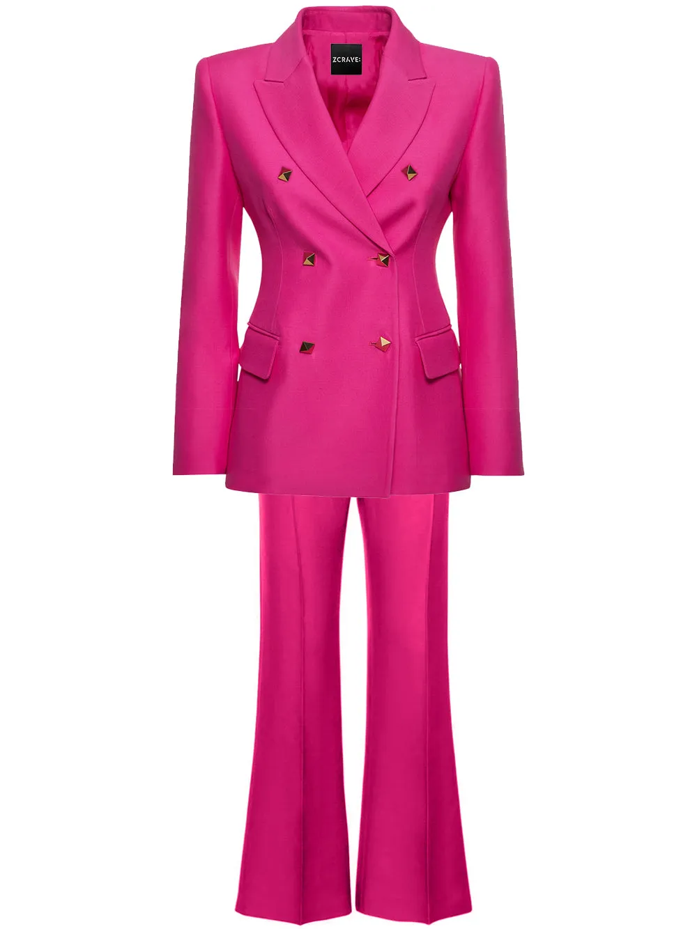 SSESY Double Breast Blazer & Flared Pants Set