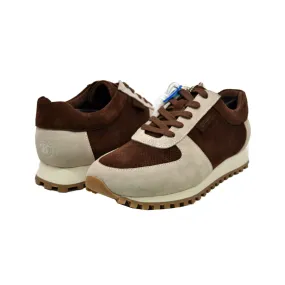 Surrey Brown & Bone Suede Sneakers - Stylish and Comfortable Footwear