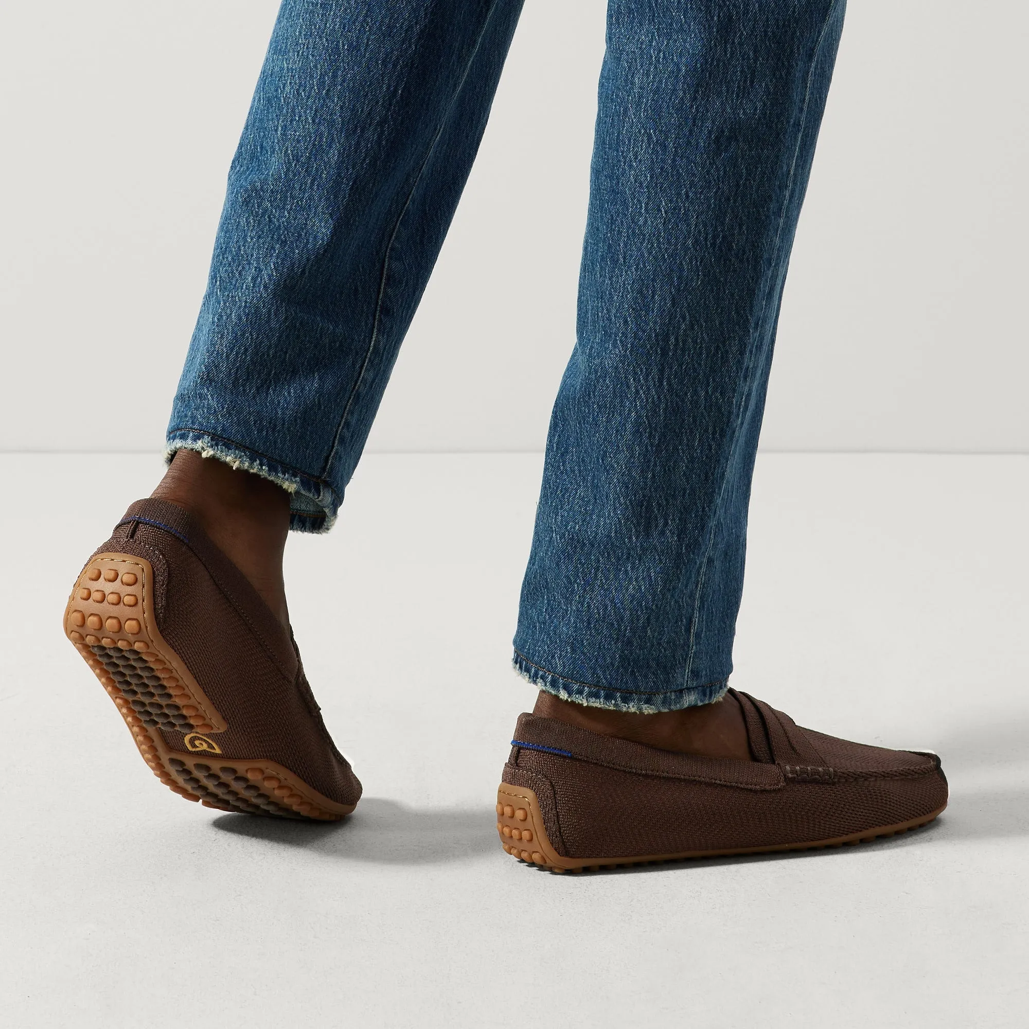 The Driving Loafer - Brown Herringbone