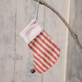 Ticking Stripe Stocking Decoration