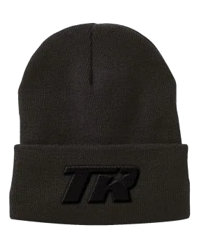 Top Rank Boxing Black Beanie with 3D Embroidered Logo