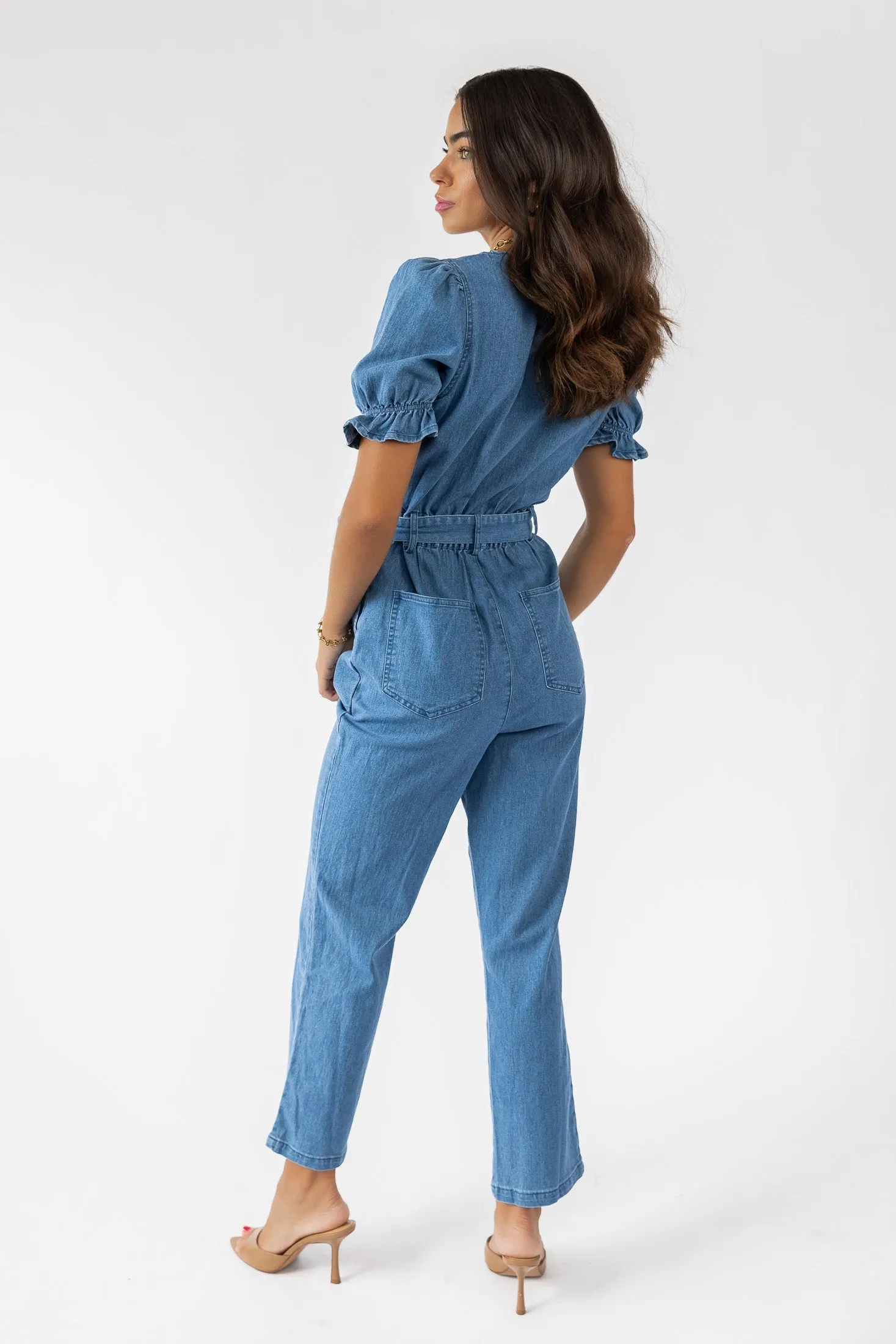 Tully Washed Denim Jumpsuit