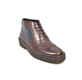 Wingtip Brown & Navy Leather