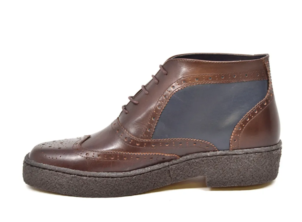 Wingtip Brown & Navy Leather