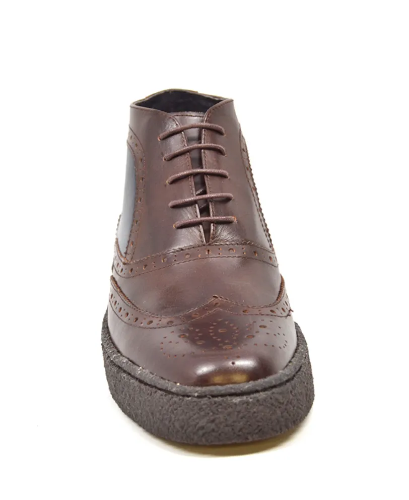 Wingtip Brown & Navy Leather