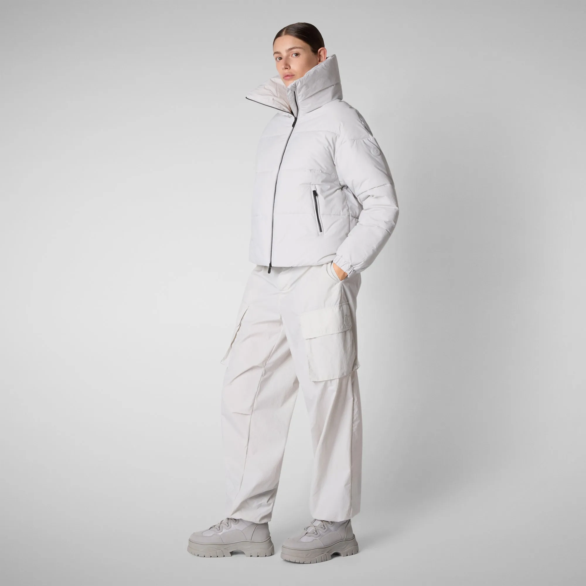 Woman's jacket Hina in fog grey