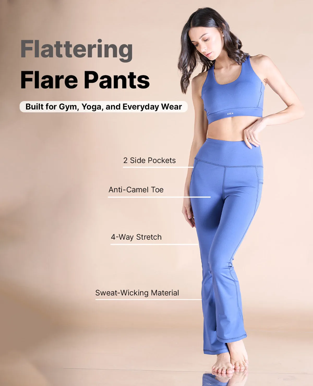 Women Stretchable Flared Pants