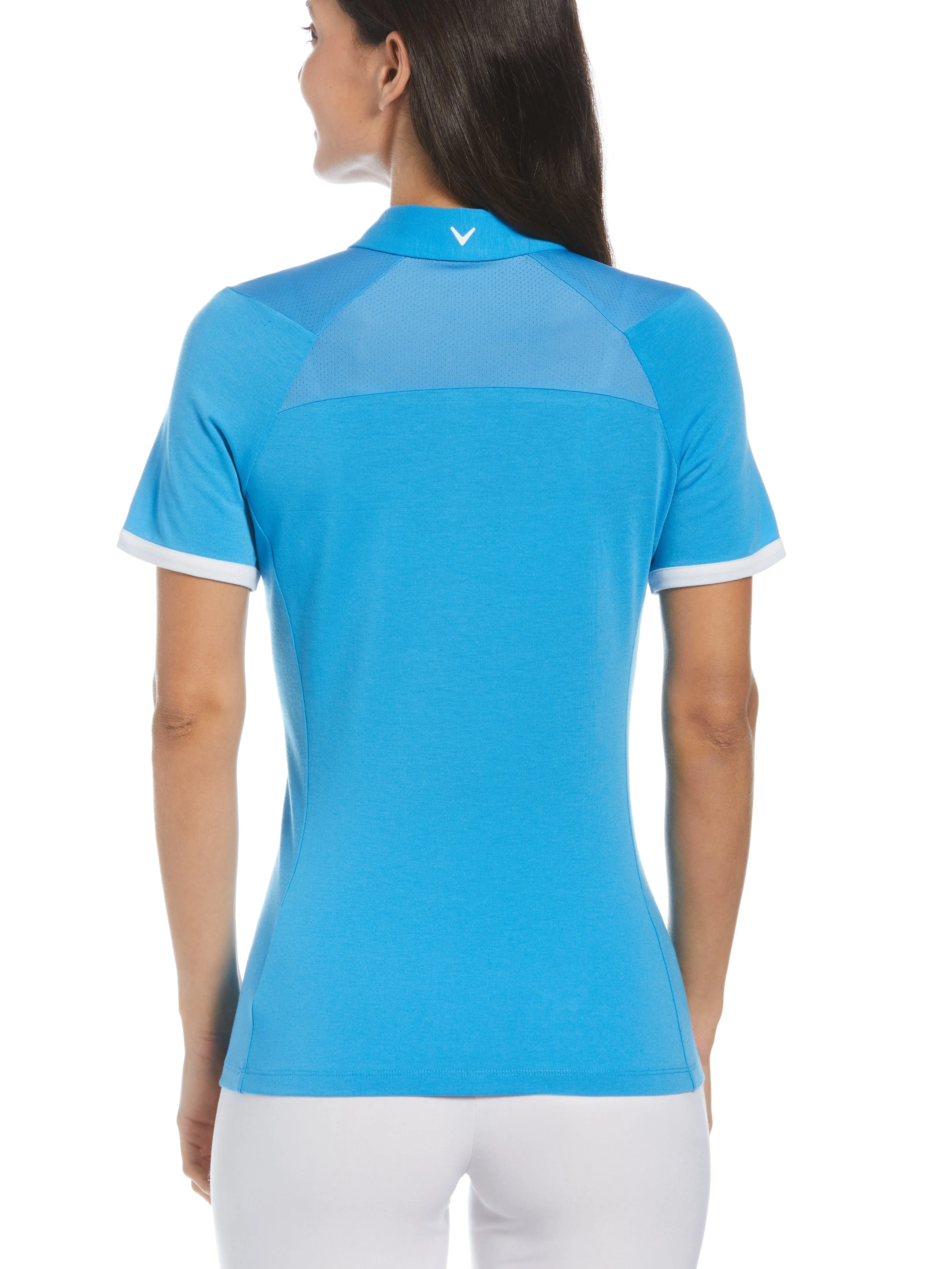 Women's Asymmetrical Color Block Golf Polo