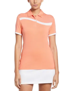 Women's Asymmetrical Color Block Golf Polo