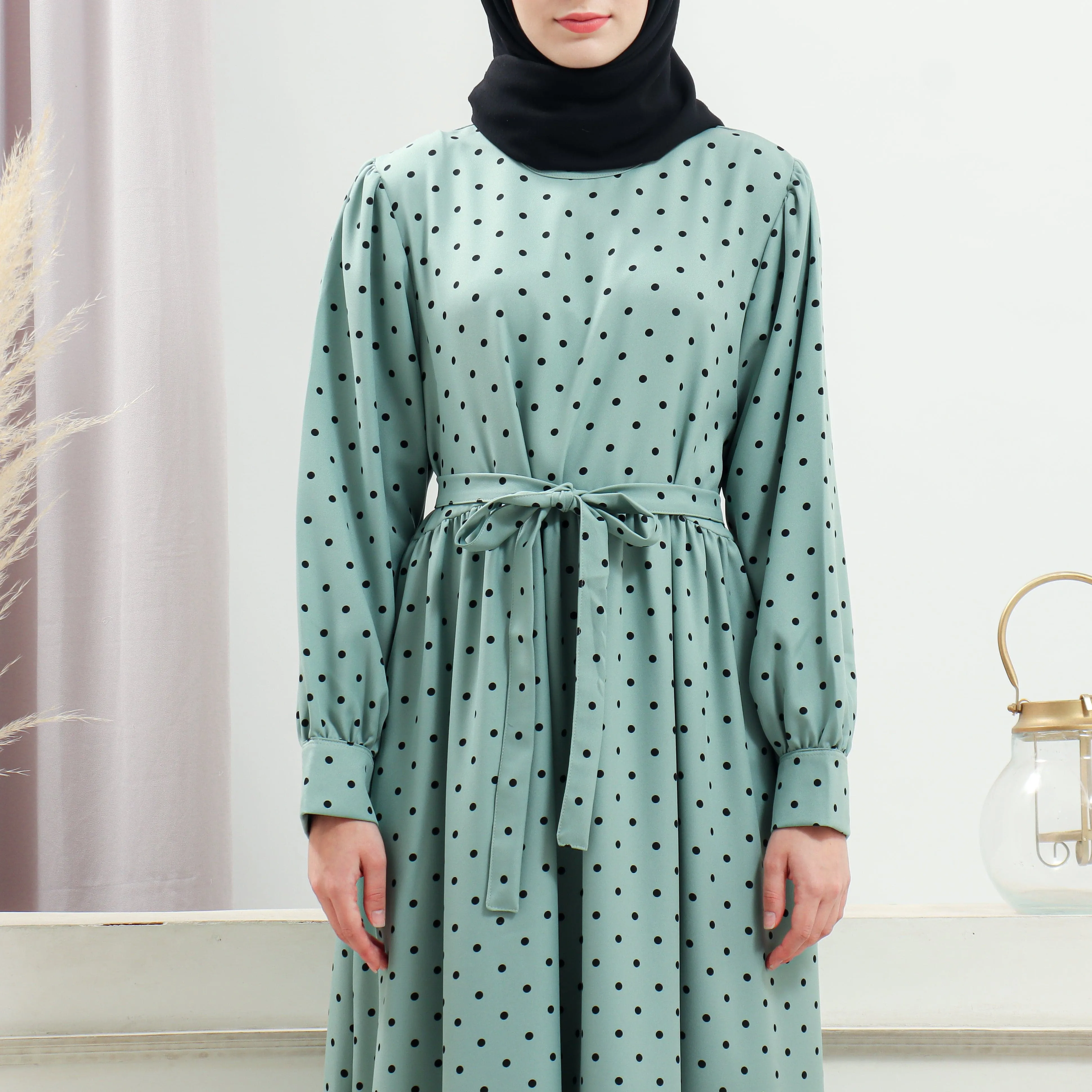 Women's Turquoise Polka Dot Dress